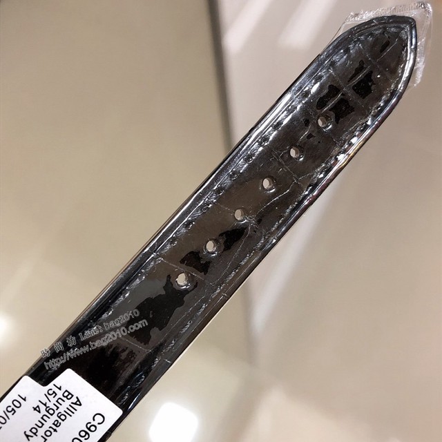 蕭邦情人限量版-躍動的心石英鱷魚皮女士腕表 蕭邦快樂鑽系列女表  gjs2237